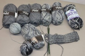 lot 344 image: Wool Sock Scarf Yarn By Drops Fable and Sullivan