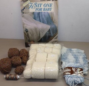 lot 351 image: Wool Mohair Spun Etc., Yarn 1200 Plus Yards Unbranded Bundles