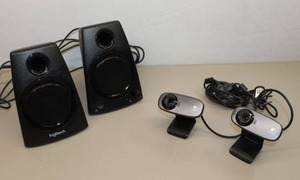 lot 361 image: Logitech WebCams V-U0015, Desktop Stereo Speakers Z130