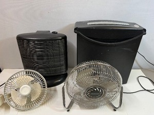 lot 277 image: Small HousewaresLasko Clamp Fan, Lakewood Table Fan, Windmere Table Box Fan, Aurora Paper Shredder