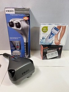 lot 278 image: Home Health EssentialsHomedics Therapists Select Deluxe wHeat,  OwnHarmony Callus Remover CL900, Lumiscope BP Monitor #1085M
