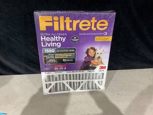 lot 301 image: LOT OF 6 Filtrete NDP03-4IN-4 AC Furnace Air Filter Allergen, Bacteria & Virus, 20x25x4