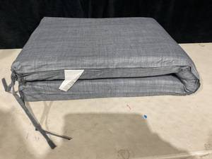 lot 342 image: Blazing Needles Microsuede Bench Cushion, 1 Count (Pack of 1), Steel Grey