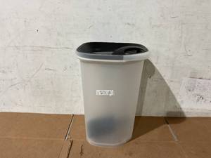 lot 215 image: IRIS USA 25Lb30Qt WeatherPro Airtight Pet Food Storage Container with Scoop