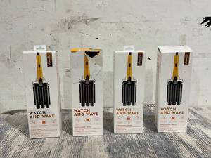 lot 136 image: LOT OF 4 Danielle Creations 1.25 Ceramic Triple Barrel Waving Wand