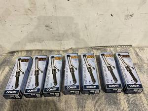 lot 138 image: LOT OF 7 Conair Curling Irons
