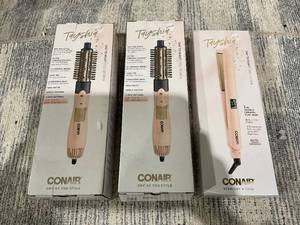 lot 142 image: LOT OF 3 Conair Tayshia Hairstyling Irons