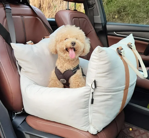 lot 548 image: Pawaboo Dog Car Seat for Small Dogs -Extra Soft & Thick- Waterproof Dog Booster Seat for Car, Measures  21 x 22 x 21