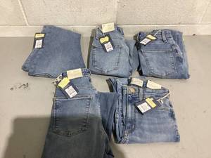 lot 481 image: LOT OF 5 Girls Jeans, Size 00 R