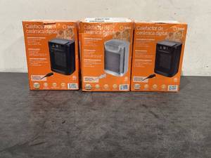 lot 600 image: LOT OF 3 Soleil Digital Ceramic Heater 1500W, Space Heaters for Inside