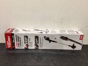 lot 606 image: Hyper Tough 20V Cordless Combo Kit, 10-inch String Trimmer & 130Mph Sweeper, HT21-401-003-06