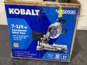 lot 543 image: Kobalt 7-14-in 10-Amp Single Bevel Compound Corded Miter Saw