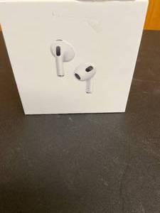 lot 30 image: Apple - AirPods (3rd generation) with Lightning Charging Case - White