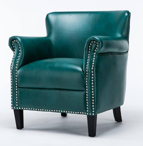 lot 100 image: Holly Teal Faux Leather Club Chair