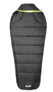 lot 129 image: Coleman Montauk 40°F Big and Tall Mummy Sleeping Bag, Black, Adult