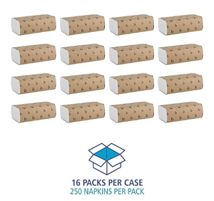 lot 161 image: Boardwalk 6200 Multifold Paper Towels, White, 9 x 9 920, 250 TowelsPack, 16 PacksCarton