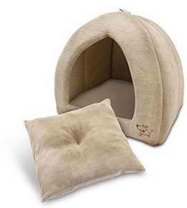 lot 294 image: Pet Tent-Soft Bed for Dog and Cat by Best Pet Supplies - Tan, 18 x 18 x H16