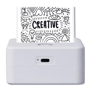 lot 295 image: Core Innovations CTP500 Wireless Mini Portable Thermal Printer & Label Maker  Paper, Android & iOS (Gray)