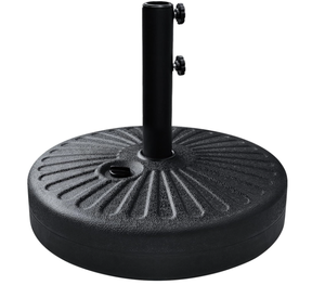 lot 348 image: Round Plastic Patio Umbrella Base in Black