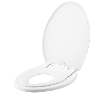 lot 349 image: Little2Big Toilet Seat with Built-In Potty Training Seat, Slow Close, Easy to Install, Elongated, White