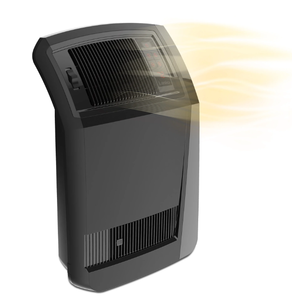 lot 504 image: Lasko 1500W Cyclonic Ceramic Console Electric Space Heater with Timer, CC24925, Black
