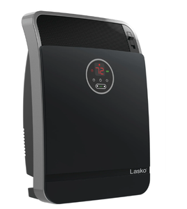 lot 579 image: Lasko 18 1500W Whole Room Ceramic Console Space Heater with Remote, Black, CC18306