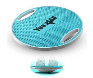 lot 617 image: Yes4All Premium Wobble Round Plastic Balance Board  16.34 in for Rehabilitation Exercise (Sky Blue)