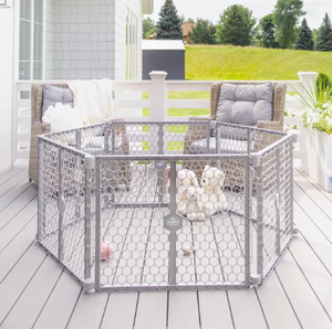 lot 643 image: Regalo 2-in-1 Plastic Play Yard and Safety Gate
