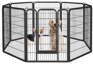 lot 655 image: Yaheetech Heavy Duty Wider Dog Playpen, 8 Panels