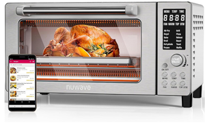lot 55 image: Nuwave Bravo Air Fryer Toaster Smart Oven, 12-in-1 Countertop Convection, 1800 Watts, 21-Qt Capacity