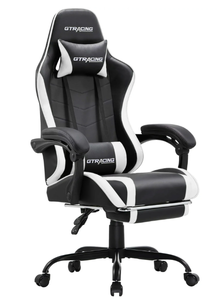 lot 70 image: GTRACING GTWD-200 Ergonomic Gaming Chair with Adjustable Pillows and Footrest
