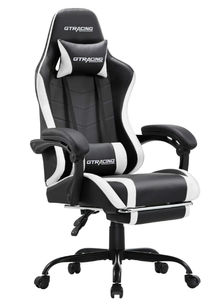 lot 75 image: GTRACING GTWD-200 Ergonomic Gaming Chair with Adjustable Pillows and Footrest