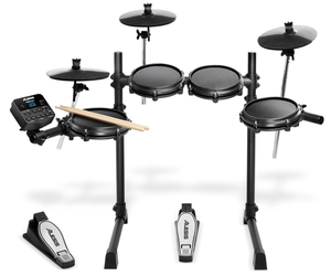 lot 78 image: Alesis Turbo Mesh Kit - Electric Drum Set With 100 Sounds, Quiet Mesh Drum Pads