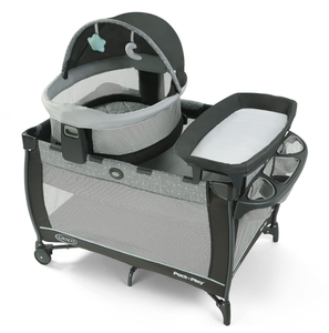 lot 86 image: Graco Pack n Play Travel Dome DLX Playard, Astin with Portable Bassinet