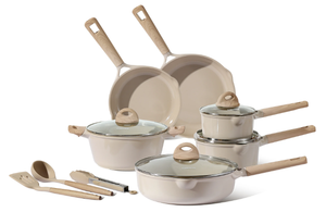 lot 89 image: 13PCS Carote Bon Apptit Collection Ceramic Cookware Set