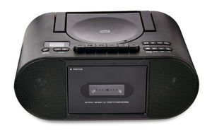lot 108 image: Onn. Portable CDCassette Boombox with Bluetooth Wireless Technology