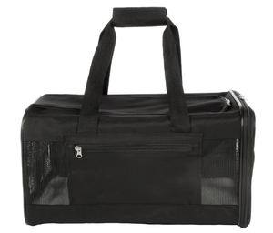 lot 111 image: TrustyPup Easy Explorer Medium Guaranteed On-Board Travel Pet Carrier, Black, 16LB Limit
