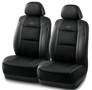 lot 114 image: 2PCS Skechers Car Seat Cover Air Cooled Memory Foam Black - Universal Fit, 23SK81
