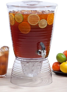lot 150 image: CreativeWare Bark Beverage Dispenser, 2.5 Gallon, Clear