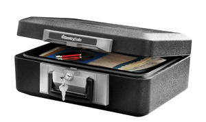 lot 160 image: SentrySafe 1160 Fire-Resistant Box Safe with Key Lock 0.25 cu. ft
