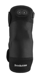 lot 195 image: LOT OF 2 Brookstone Knee Brace Wrap Massager with Soothing Heat, Cold Pack, and 3 Vibration Massage Modes