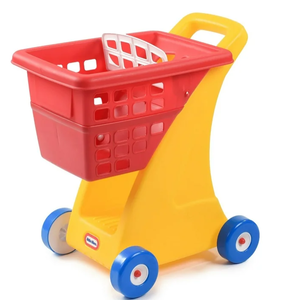 lot 197 image: Little Tikes Toy Shopping Cart with Folding Seat, Multicolor, For Pretend Play Shopping Grocery Play Store for Kids Toddlers Girls Boys Ages 18 months