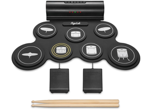 lot 202 image: Pogolab Electronic Drum Set, 7 Pads Roll Up Electric Drum Pad with Wireless Function