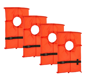 lot 237 image: 4PCS X2O USCG Approved Type II Universal Life Vest Pack