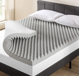 lot 257 image: Twin Size Best Price Mattress Mellow 4 Egg Crate Memory Foam Mattress Topper