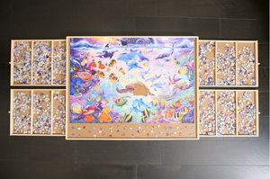 lot 274 image: Buffalo Games - Wood Puzzle Table - Jumbo Size Fits Up to 2000pc Jigsaw Puzzles