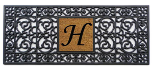 lot 355 image: Calloway Mills Rubber Monogram Outdoor Doormat (Letter H)