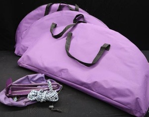 3 POP UP TABLES  PURPLE ANCHOR TO MATCH.