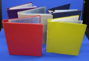 5) 3 RING BINDERS  NEW LOOKING CARD SLEEVES