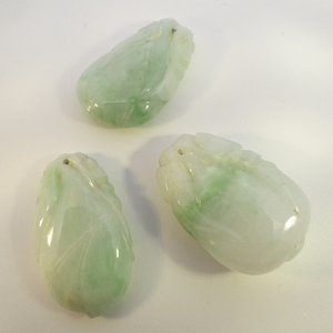 3 JADE - 76.7 twct. Carved